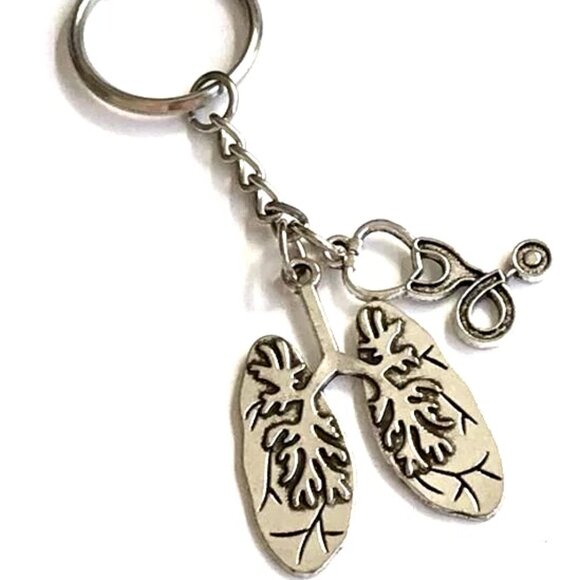 Medical Keychain Bag Charm Pulmonary MD RN DO ARNP Therapist Gift Zipper Pull - Picture 2 of 9